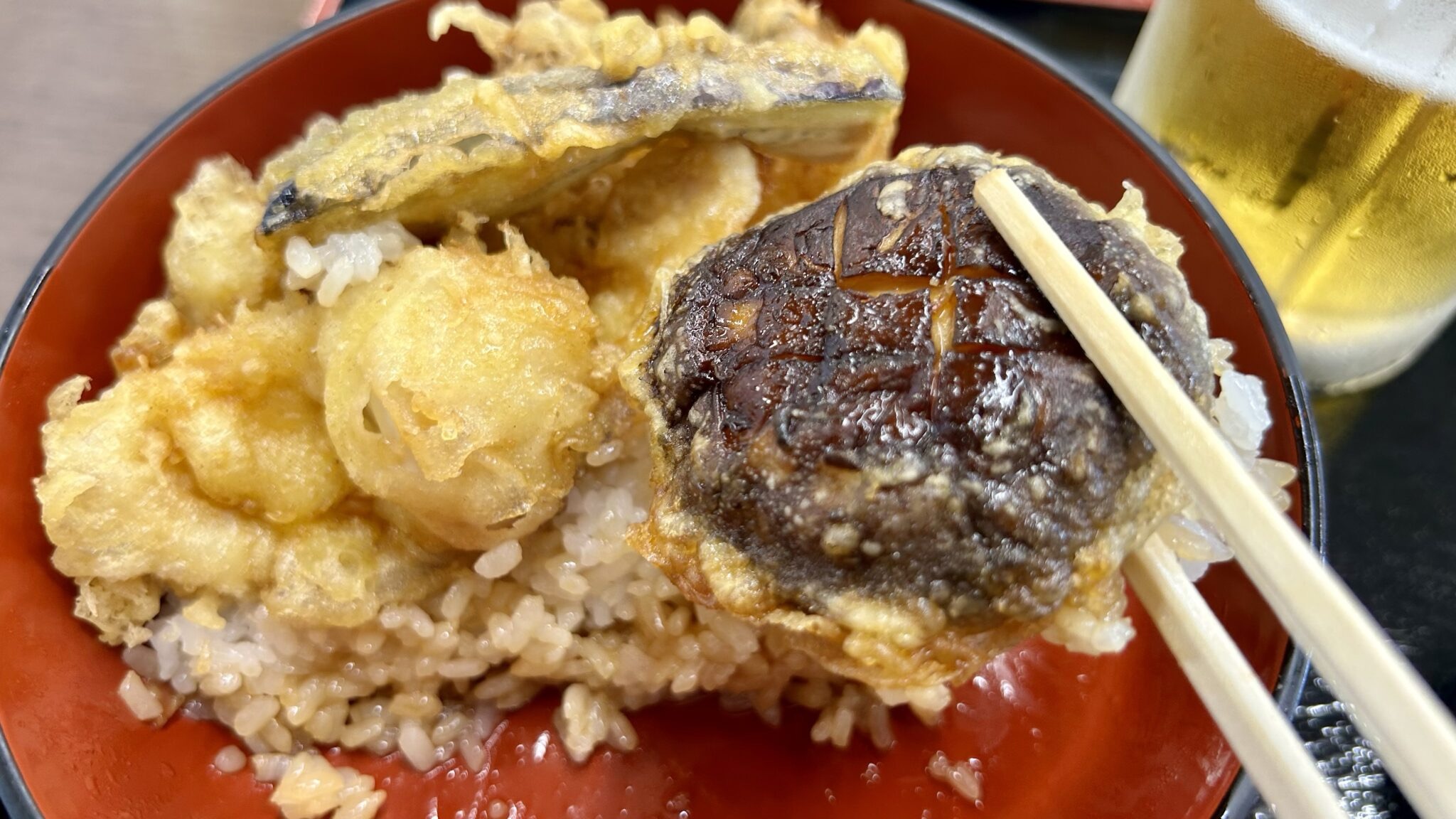 印旛沼漁協水産センターのナマズ天丼