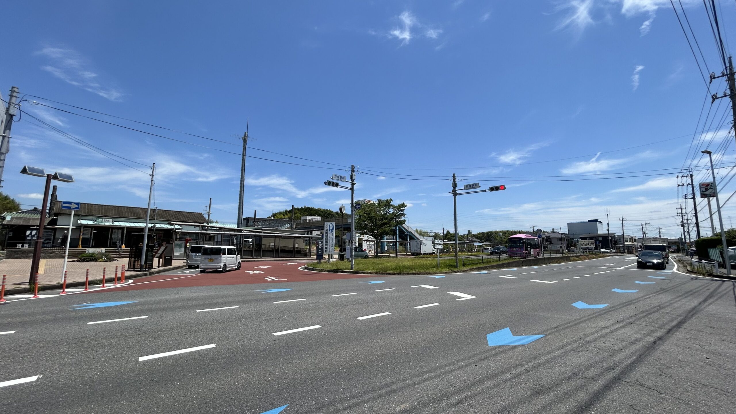 安食駅前のロータリー