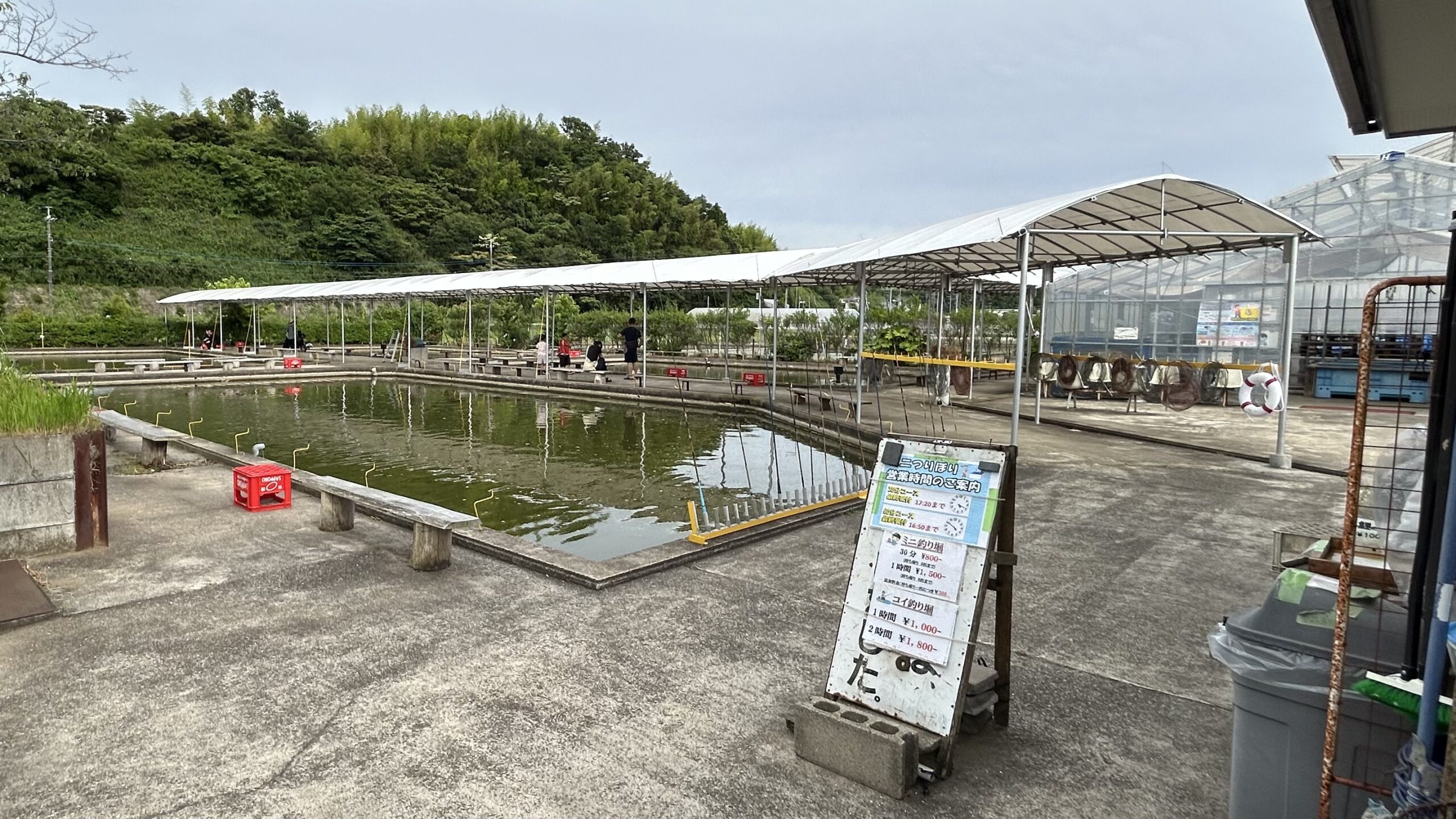 谷養魚場の釣り堀