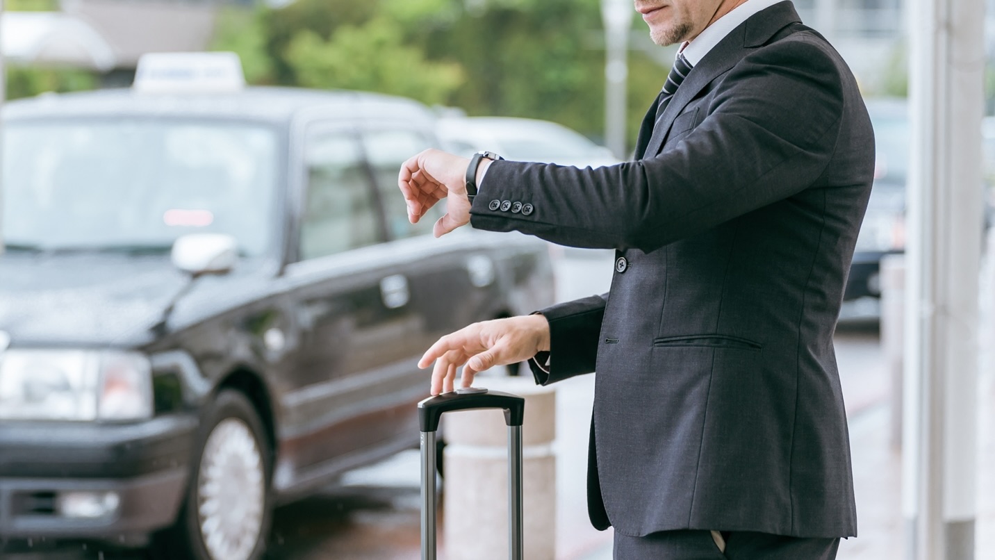 A businessman caught off guard by a sudden business trip.